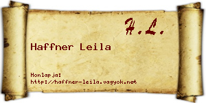 Haffner Leila névjegykártya